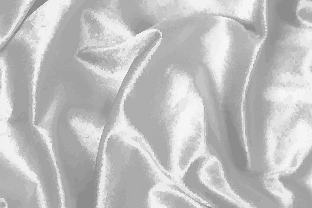 Luxury shiny silver silk fabric textured vector