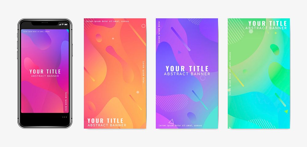 Colorful abstract banner vectors collection