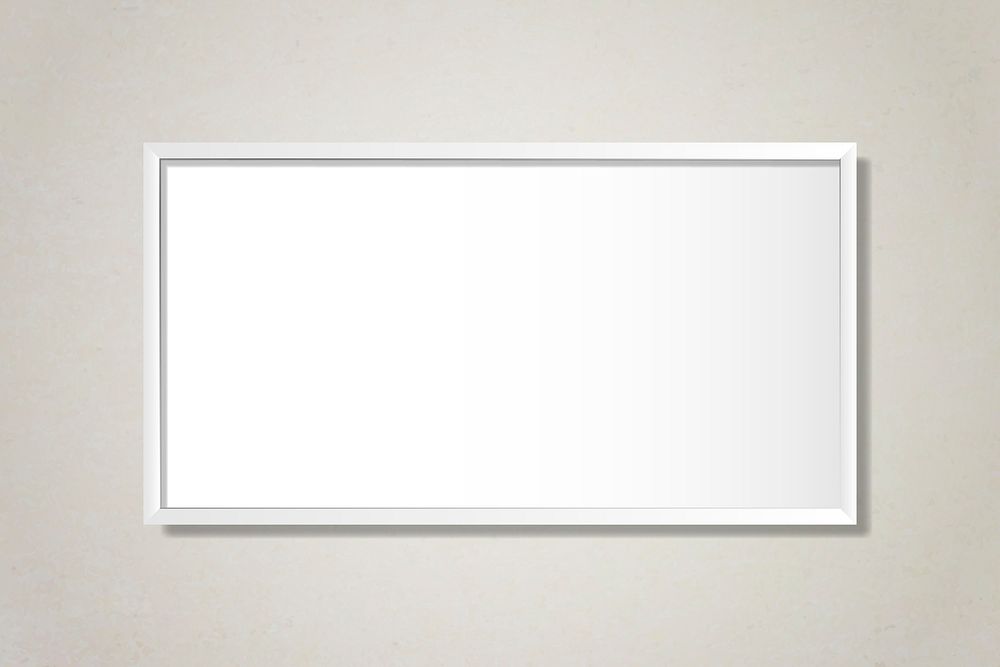 White frame mockup on a wall vector