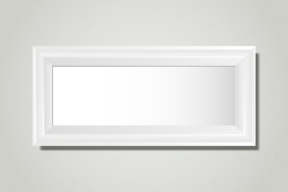 White frame mockup on a wall vector