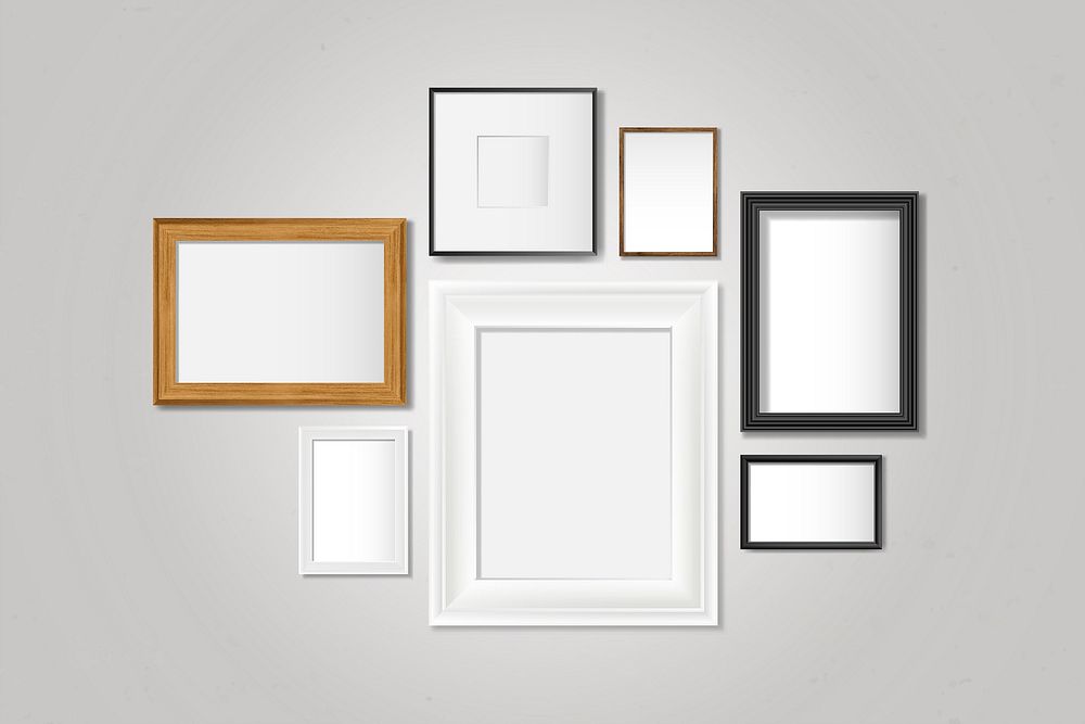 Various frame collection mockup vector