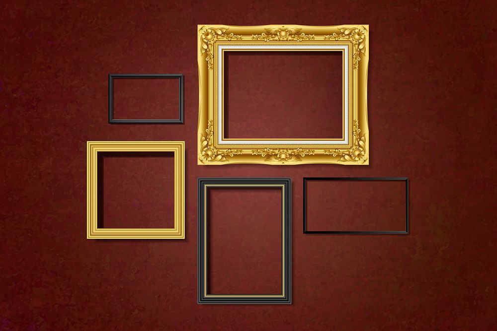 Luxurious frame mockups collection vector | Free Vector - rawpixel