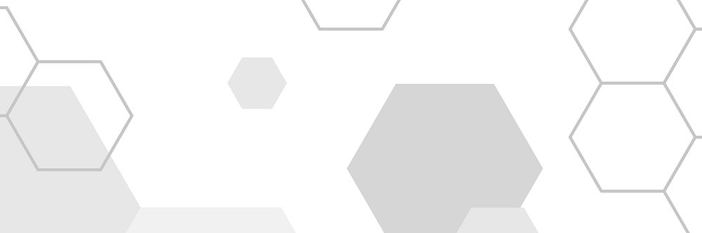 Gray hexagon geometric pattern banner vector