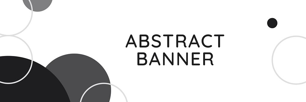 Black and white circle geometric pattern banner vector