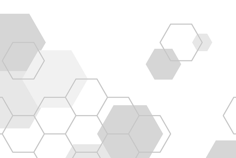 Gray hexagon geometric pattern background vector