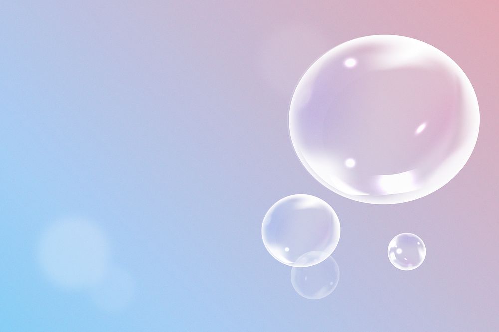 Soap bubbles on background vector