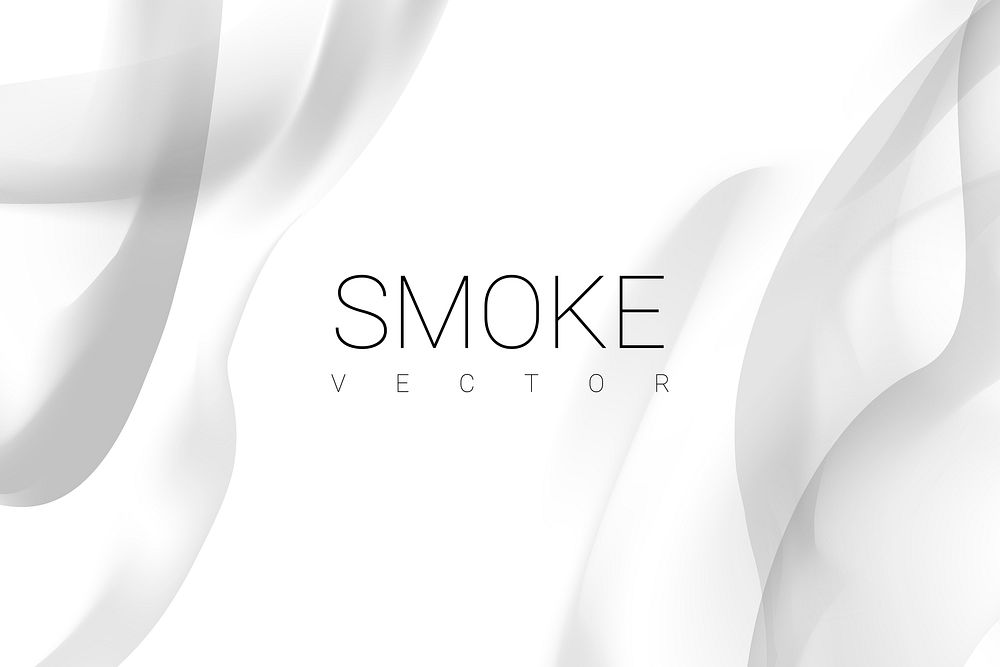 Gray smoke abstract on white background vector