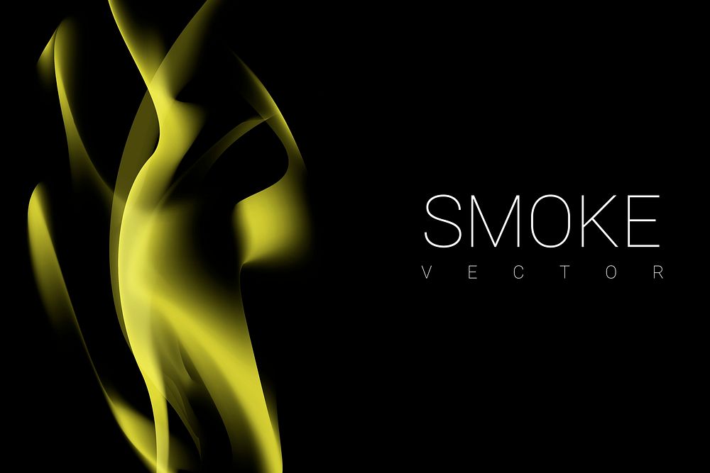 Yellow smoke abstract background vector