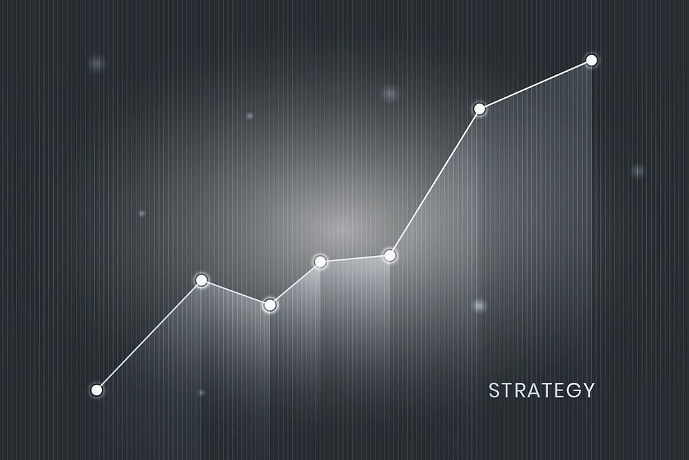 White business strategy growing graph vector