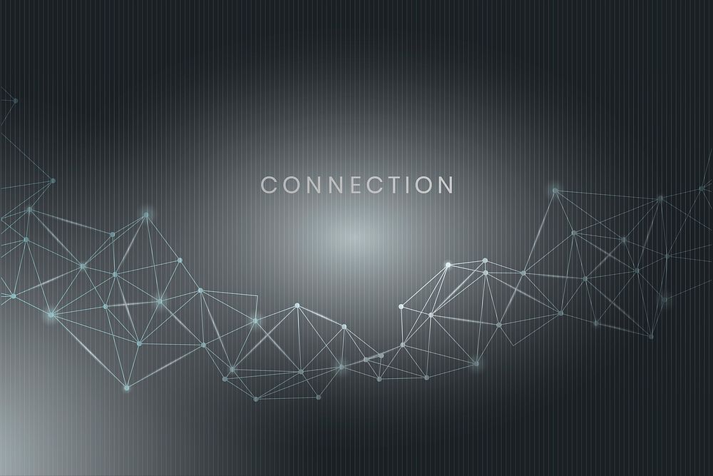 Gray connecting dots technology background