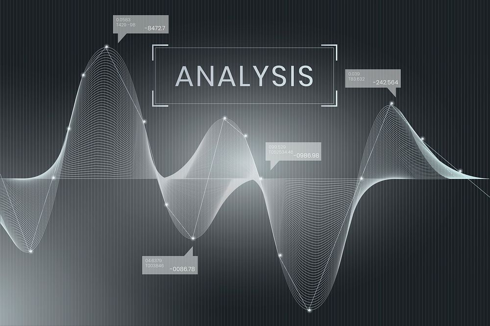Gray business data analysis graph