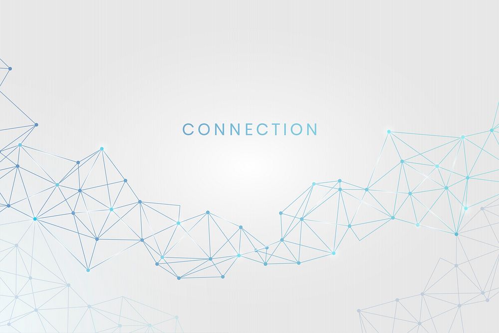 Blue connecting dots technology background vector