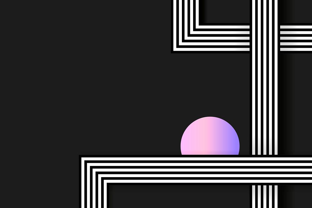 Retro black abstract background design vector