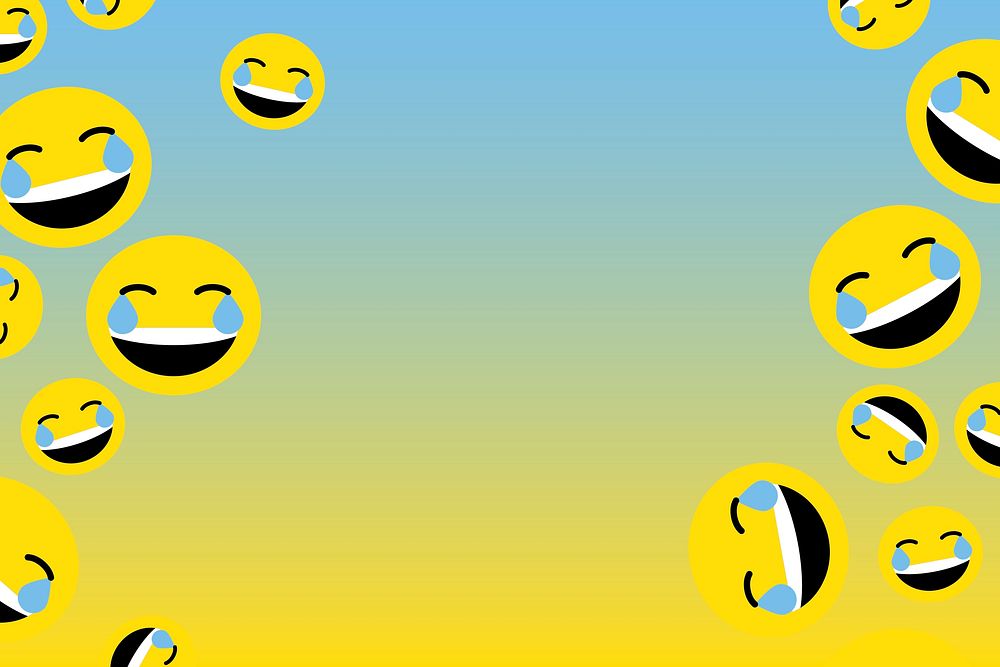 Emoji with tears of joy collection vector