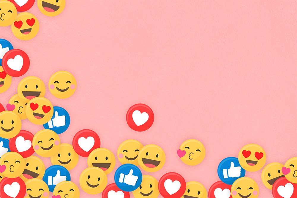 Social media icons themed on a pink background vector