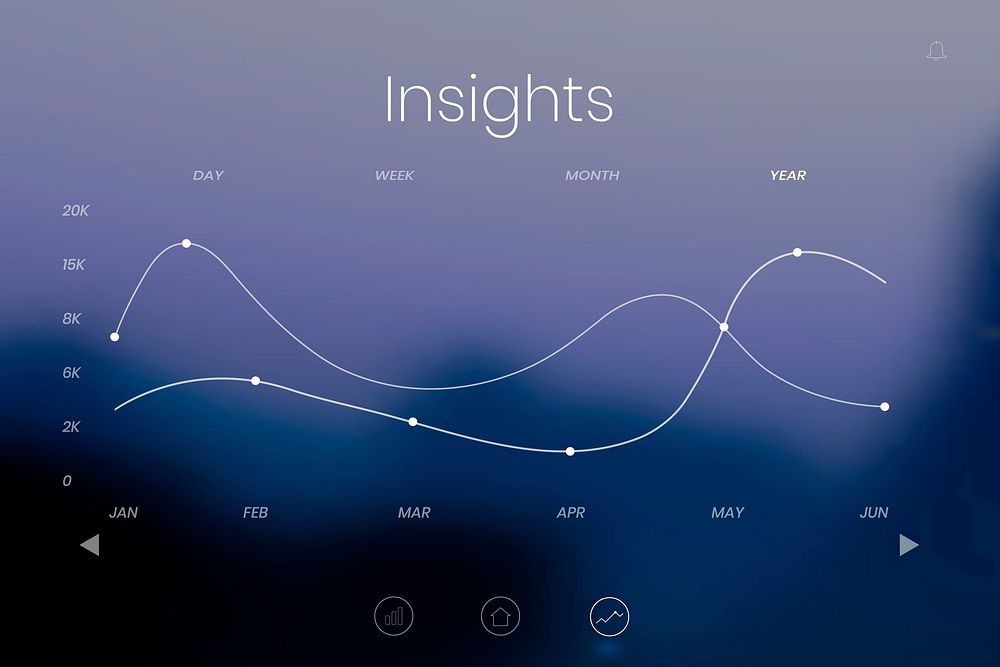 Digital chart insights on a screen vector