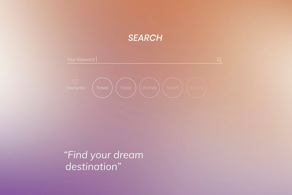 Find your dream destination on a search engine