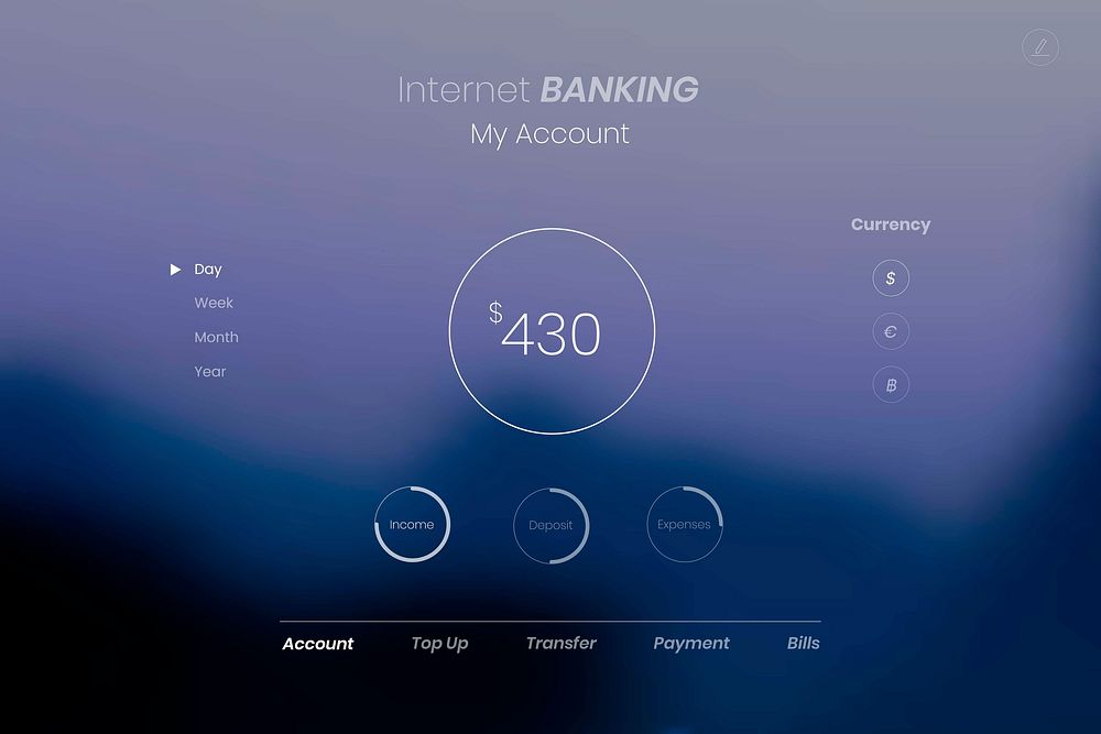 Internet banking financial account vector
