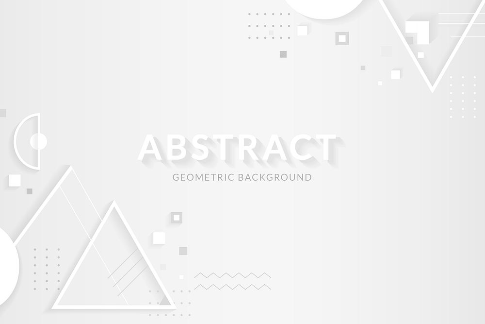 White abstract geometric background vector