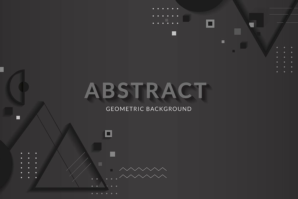 Dark gray abstract geometric background vector