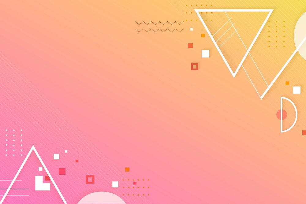 Pink orange abstract geometric background vector