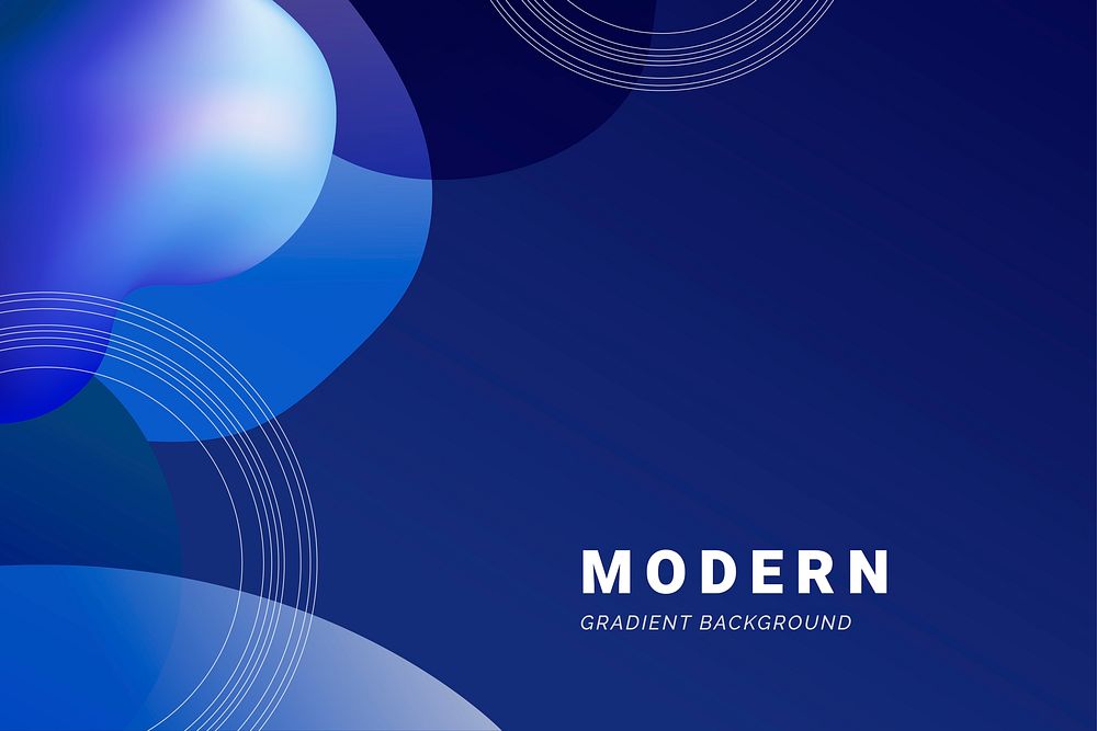Blue modern gradient background vector