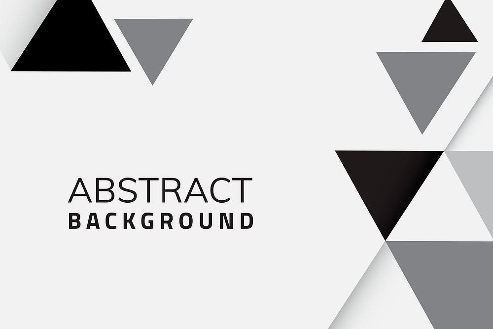 Abstract black and white geometric background vector