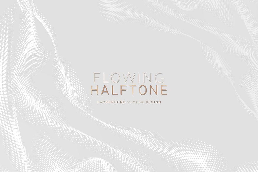 Flowing halftone white background vector