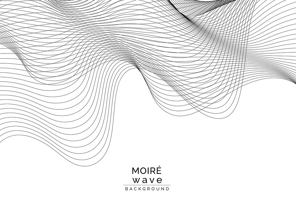 Black moir&eacute; wave on white background