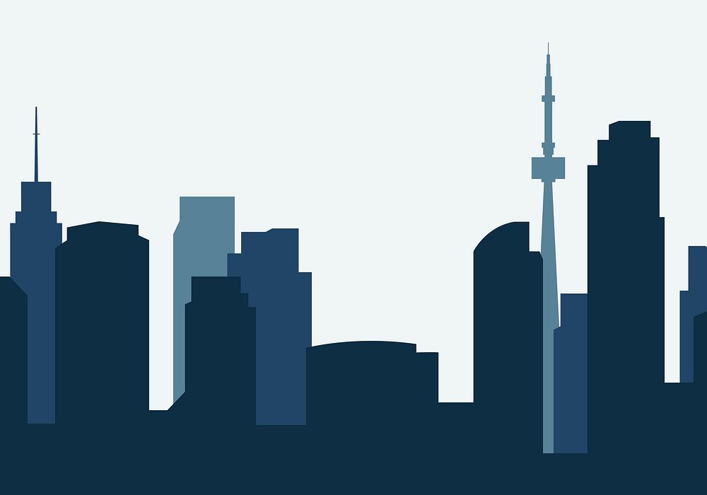 Blue silhouette cityscape background vector