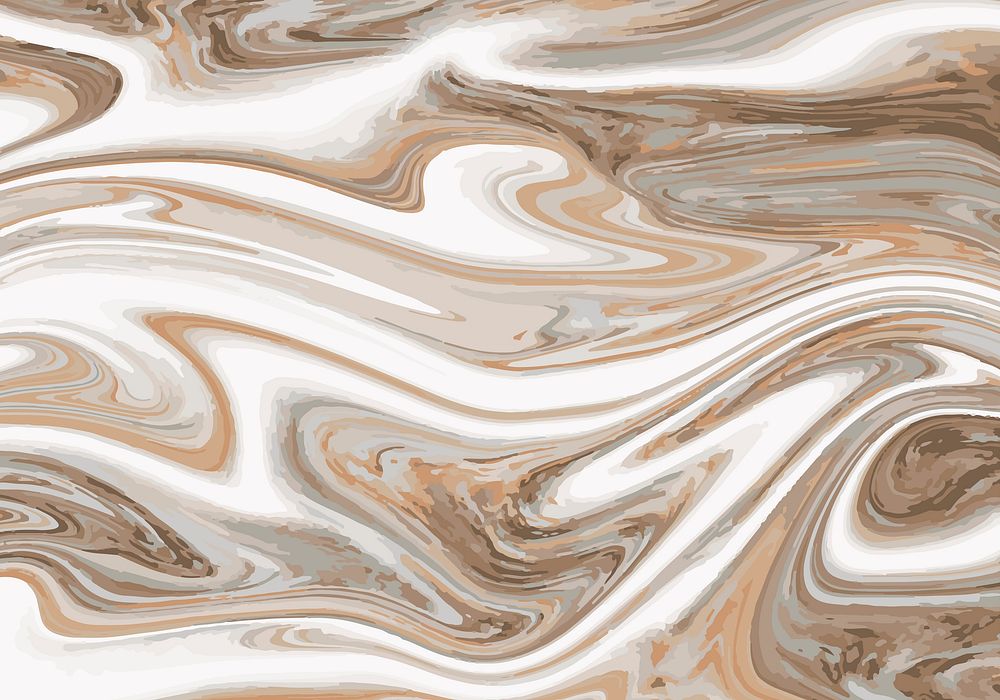 Marble abstract brown paint texture background vector