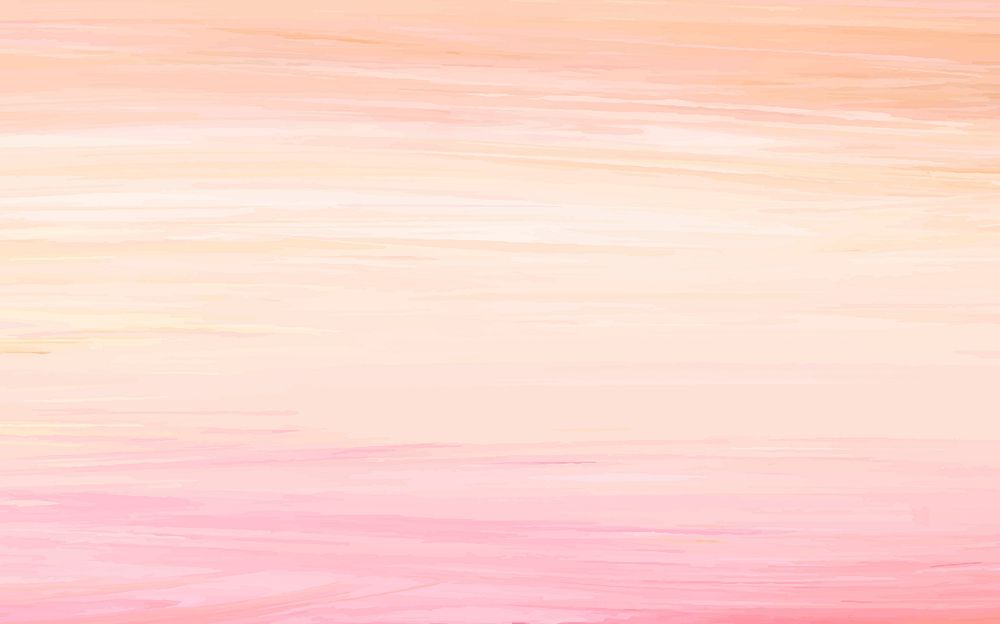 Peach abstract acrylic brush stroke textured background vector