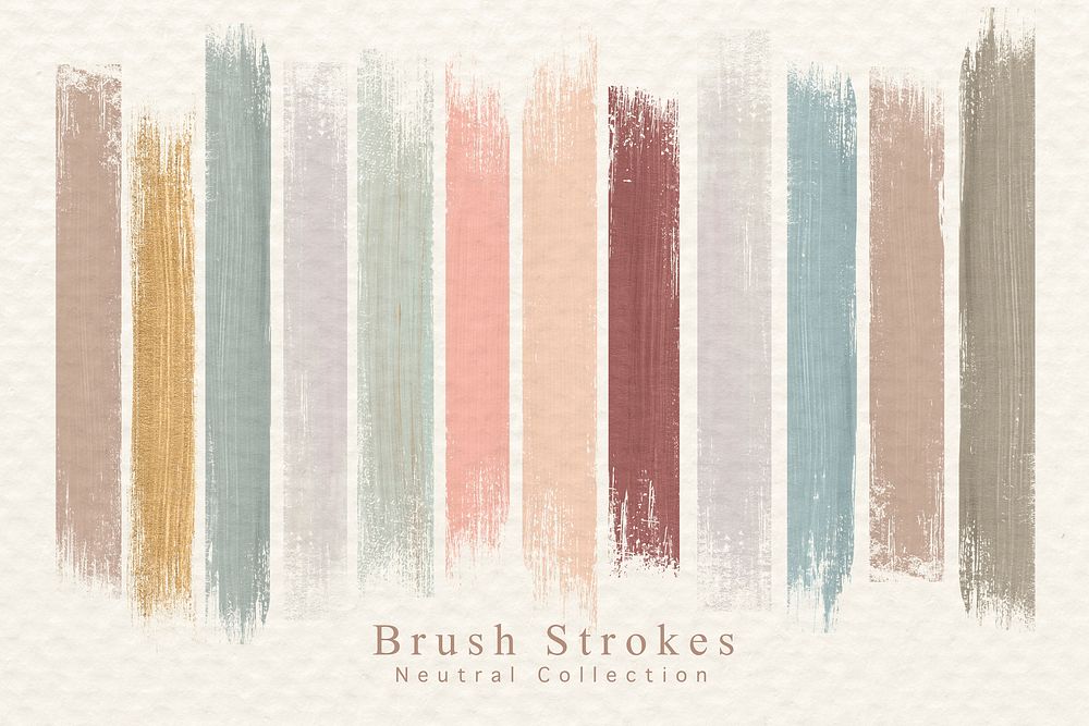 Brush strokes neutral collection vector