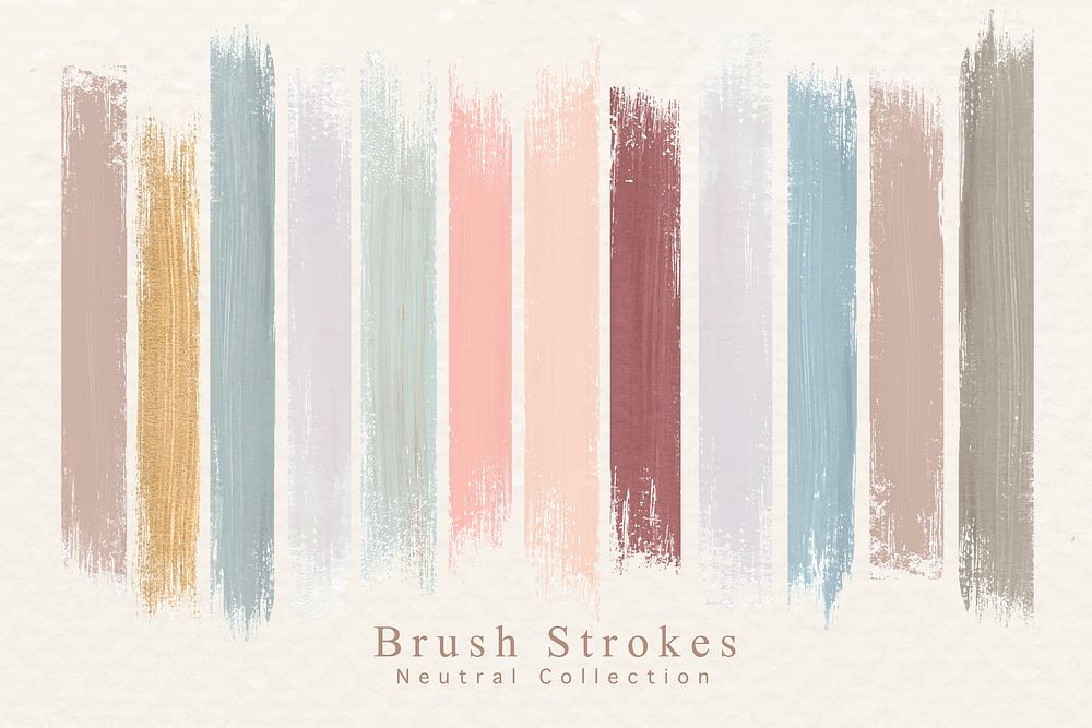 Brush strokes neutral collection vector