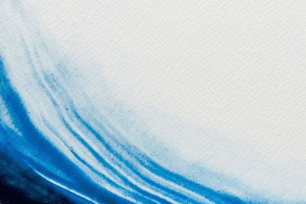 Blue water color brush stroke vector