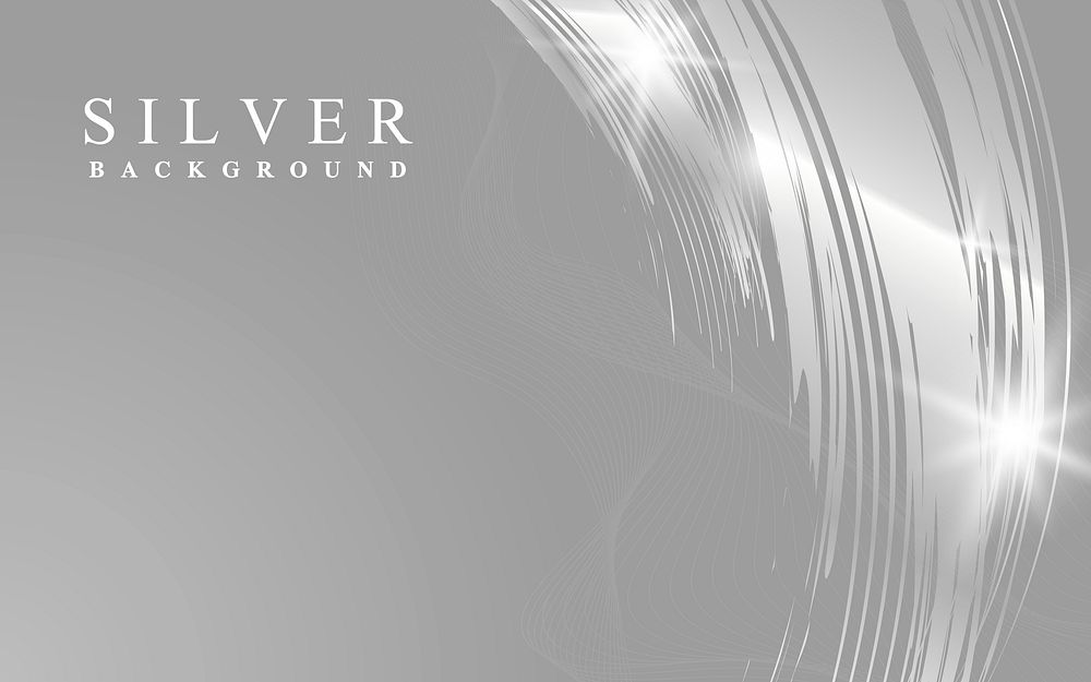 Silver wave abstract background vector