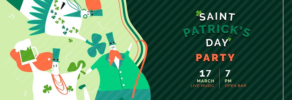 St. Patrick's Day celebration banner vector