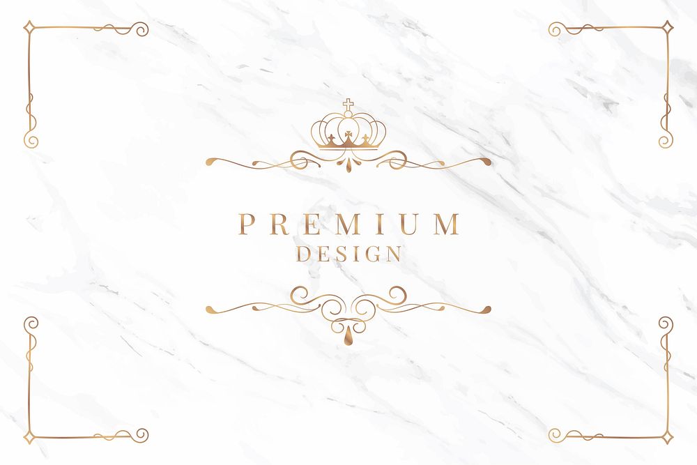 Golden premium logo design vector