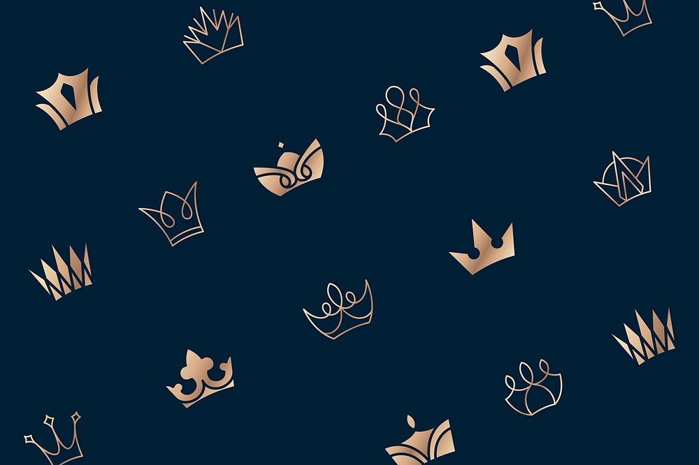 Hand drawn royal crown doodle vector collection