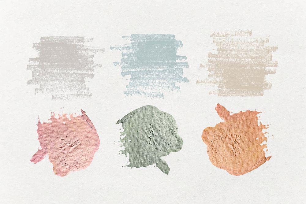 Pastel brush strokes vector collection