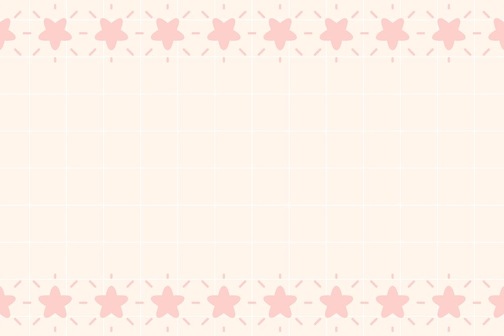 Pink doodle stars memo vector
