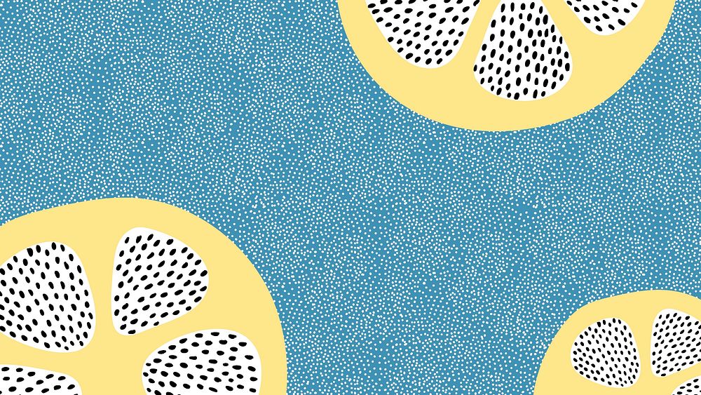 Fruit pattern HD wallpaper, summer vibe, blue background