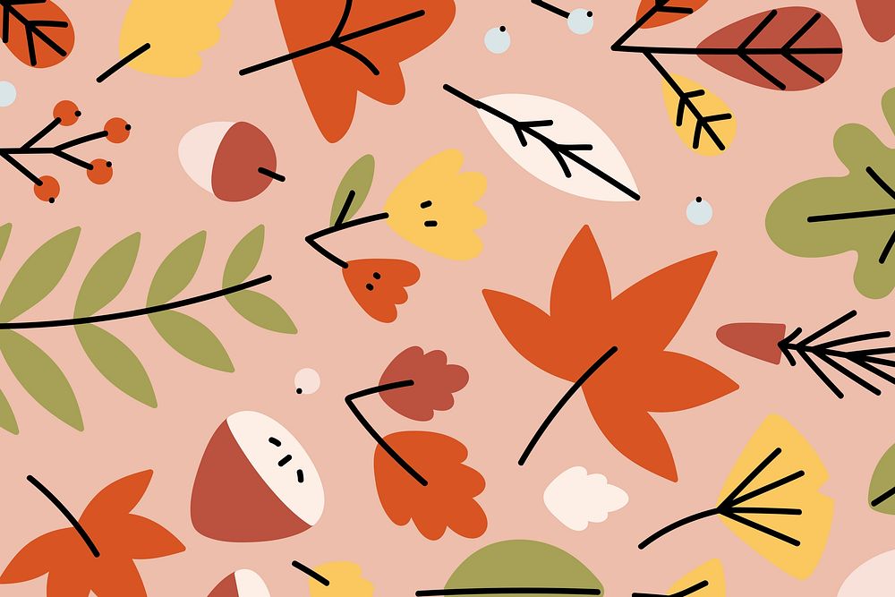 Colorful autumn leaves background vector