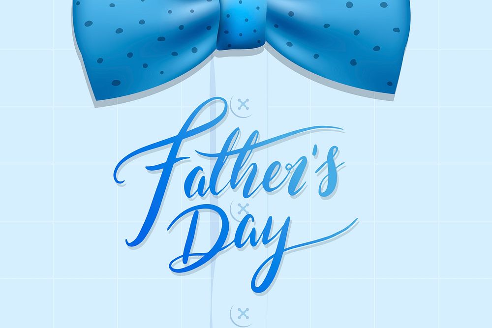 Blue father's day card vector