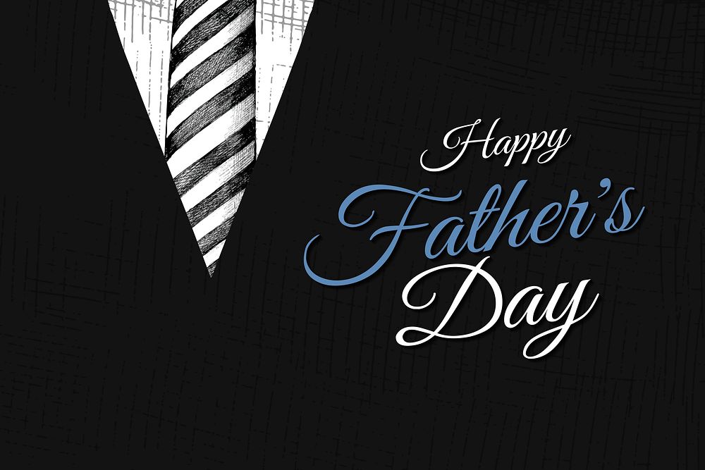 Happy father's day card with a suit and tie vector