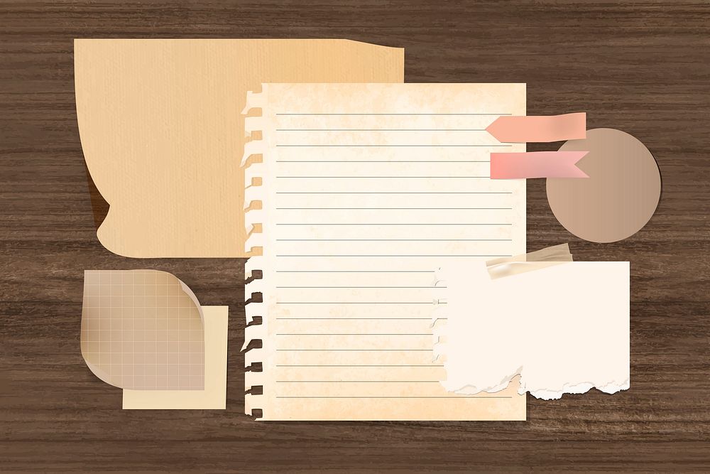 Blank vintage stationery template vector collection