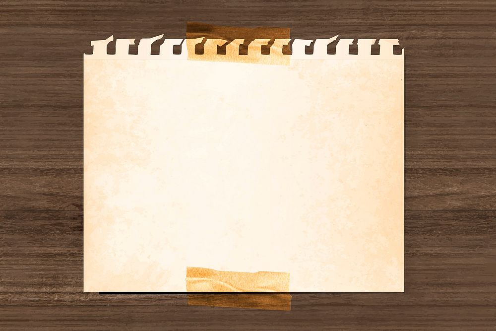 Vintage brown note  paper vector