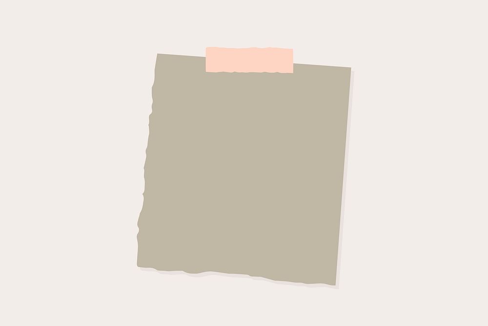 Square brown notepaper template vector