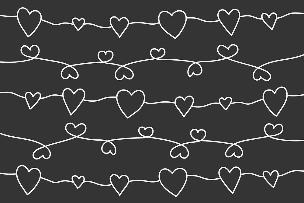 Hand drawn heart doodle vector collection
