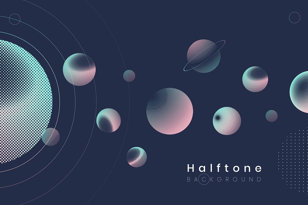 Geometric halftone background vector